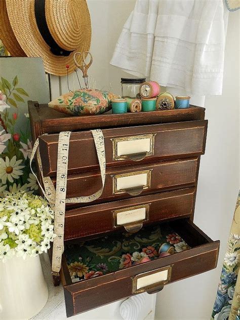 Charming Vintage Drawers Lined With Vintage Floral Linen Etsy Uk