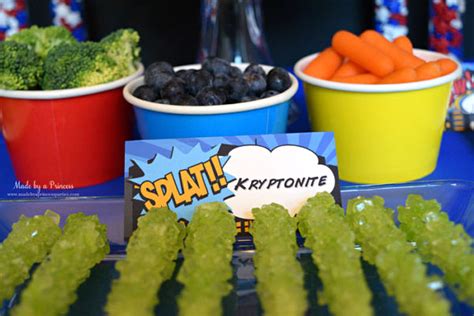 superhero inspired party food ideas free printables