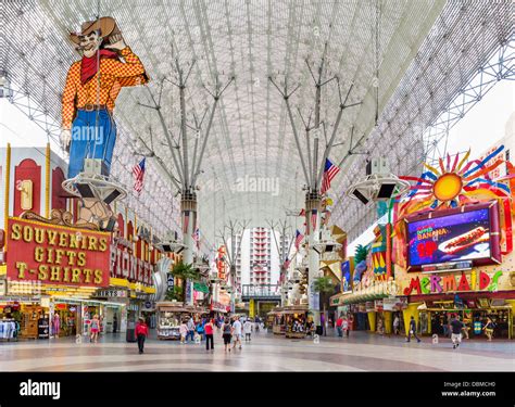 Fremont Street Experience In Downtown Las Vegas Nevada Usa Stock