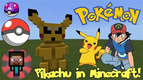 How To Build A Simple Pikachu In Minecraft Youtube