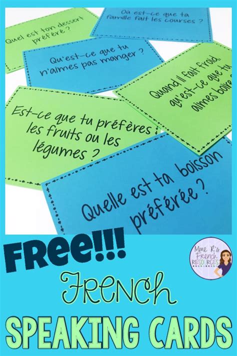 These French speaking prompts are a great way to practice food ...