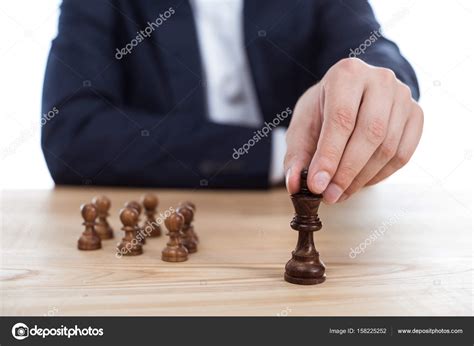 Businessman Playing Chess — Stock Photo © Andrewlozovyi 158225252