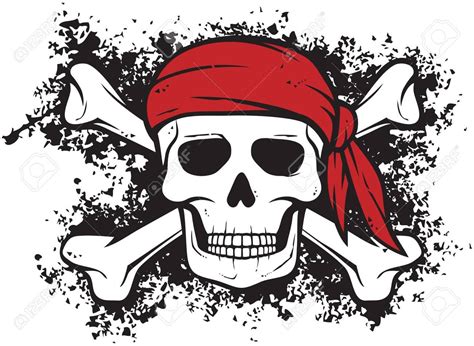 Skull And Bones Pirate Symbol In Grunge Style 78153702 Teschio