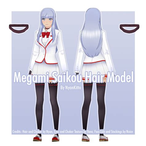 Yandere Simulator Hair Model Megami Saikou By Ny4nkitto On Deviantart