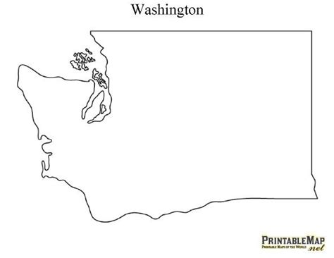 Washington State Outline Map Draw A Topographic Map
