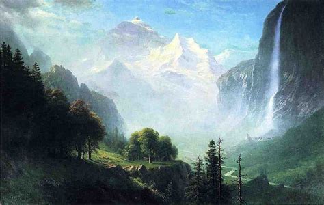 Albert Bierstadt Staubbach Falls Near Lauterbrunnen Switzerland