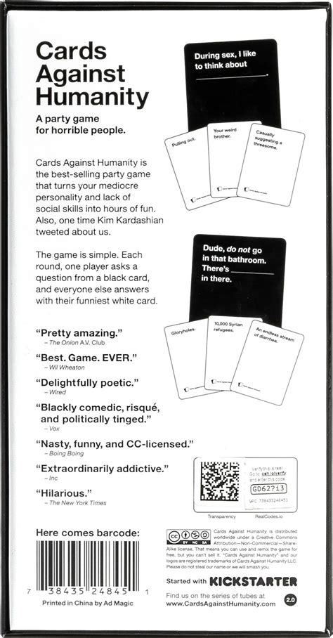 Cards Against Humanity Main Game Bgz1500 Best Buy