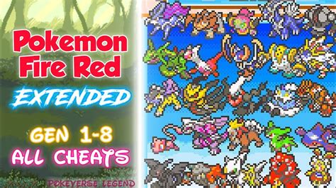 Pokemon Fire Red Extended Gen 1 8 Cheats‼️ Youtube