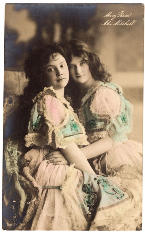 Tiller Girls Mary Read Left And Ada Mitchell Right Ggco Postcard 3515 Postcard Girl