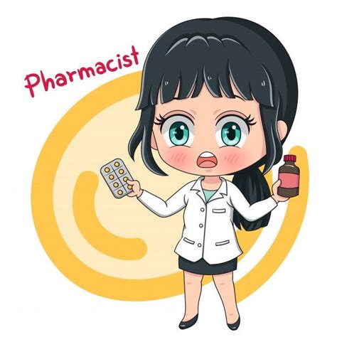Pharmacist Character Pharmacy Art Pharmacist Girl Cartoon