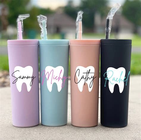 Personalized Tooth Dentist Cup Dental Hygienist Assistant Etsy