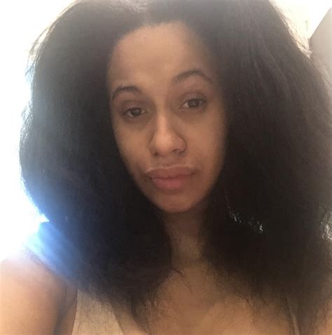 Cardi B Ditches Her Wigs And Makeup In New Selfie