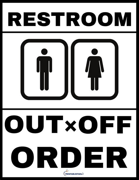 Restroom Out Of Order Printable Sign Free Download Out Of Order Sign