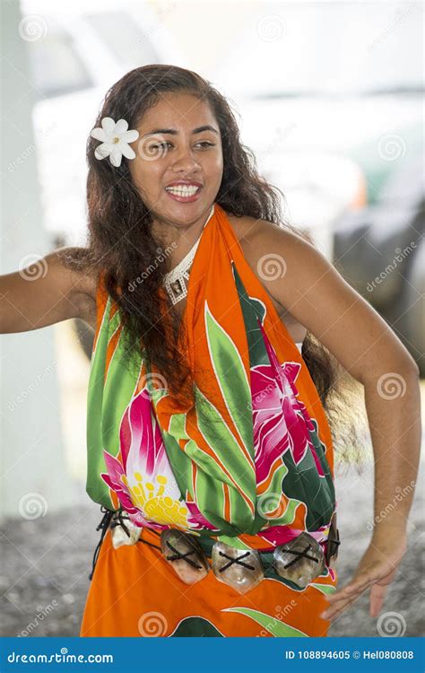 dancer on island in rarotonga cook islands south pacific editorial image image of cook