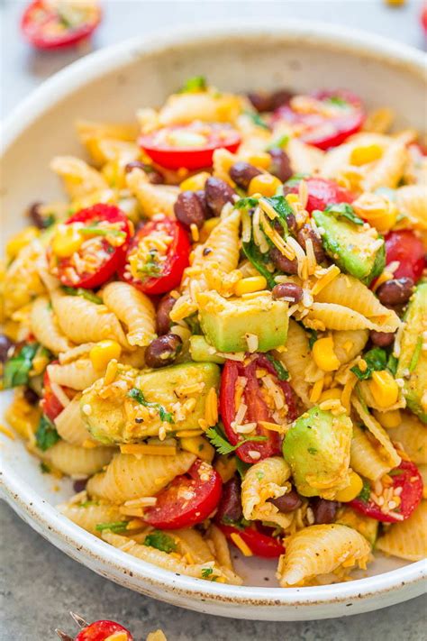 Nothing can ruin a pasta salad quicker than pasta that creates a mushy mess or is far too hard. Copycat Taco Pasta Salad Recipe | AllFreeCopycatRecipes.com