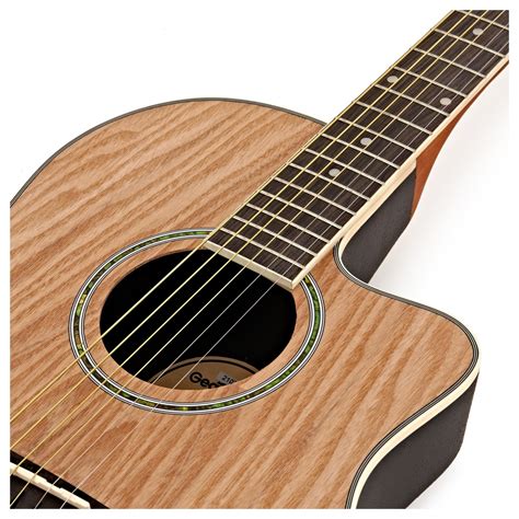 Deluxe Roundback Electro Acoustic Guitar By Gear4music Natural At