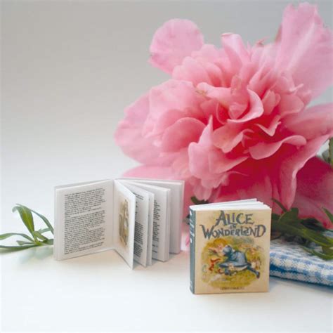 Miniature Alice In Wonderland Book Double Sided Printed Etsy