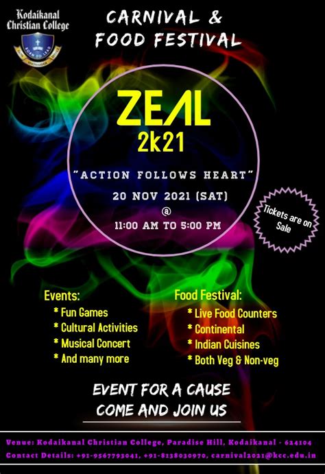 Zeal 2k21 Carnival And Food Festival Kcc Edu