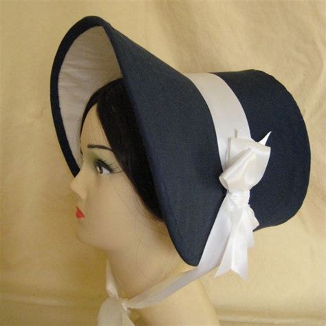 Hand Sewn Silk Regency Era Poke Bonnet Suitable For 1795 1825