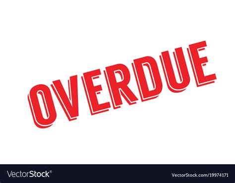Overdue Rubber Stamp Royalty Free Vector Image