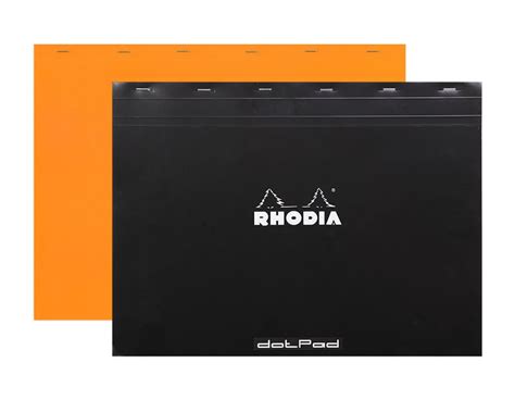 rhodia n°38 pad rhodia top stapled orange and black writing pads notebooks and journals