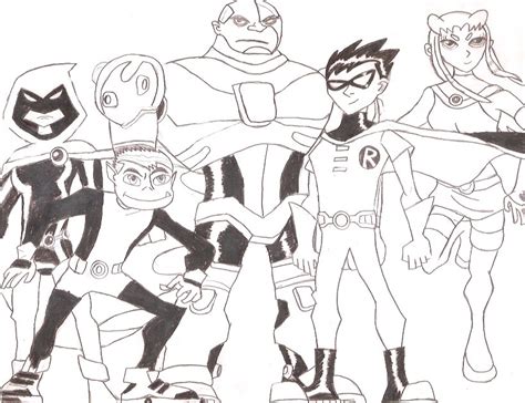 Teen Titans Drawing By Weylandyutanicorp On Deviantart
