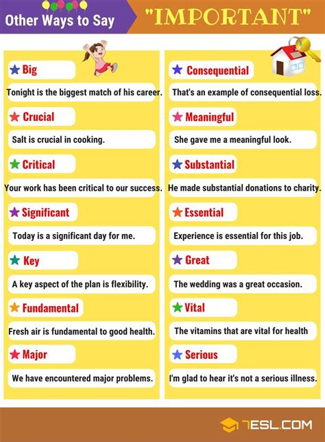 Another Word For Important 200 Synonyms For Important With Examples