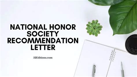 National Honor Society Recommendation Letter Get Free Letter