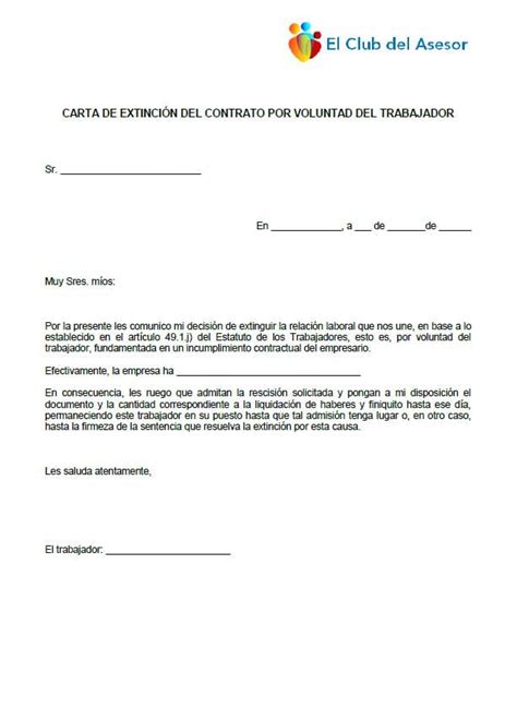 Carta De Extinción Contrato De Trabajador Inbox Screenshot