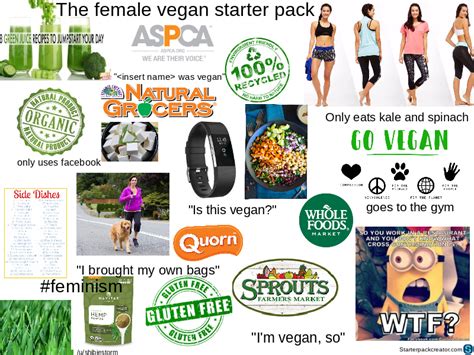 The Female Vegan Starter Pack R Starterpacks
