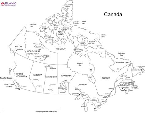 Map Of Canada Worksheet Blank World Map