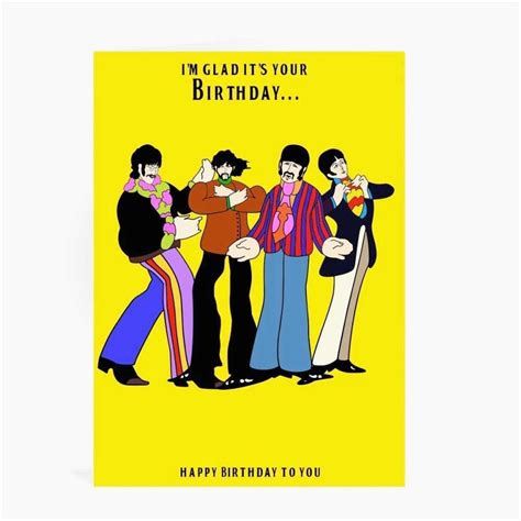 Beatles Birthday Cards Printable