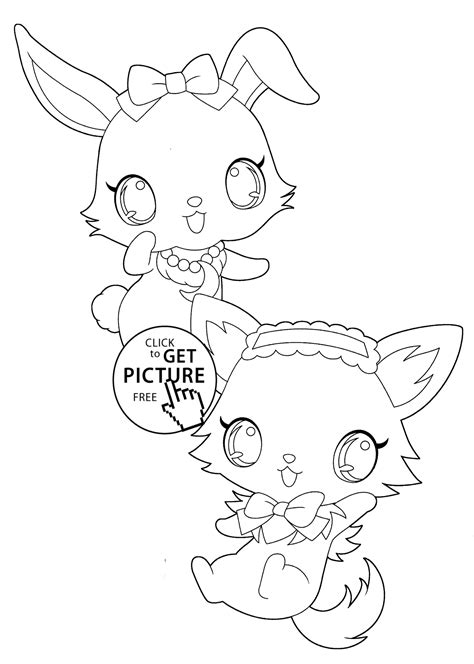 Funny Pets From Jewelpet Characters Coloring Pages For