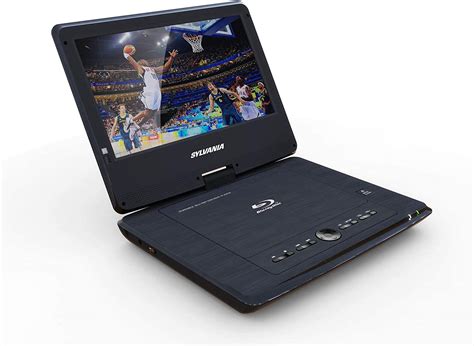 Sylvania 10” Portable Blu Ray Player With Swivel Screen Black Sdvd1079 Electronics