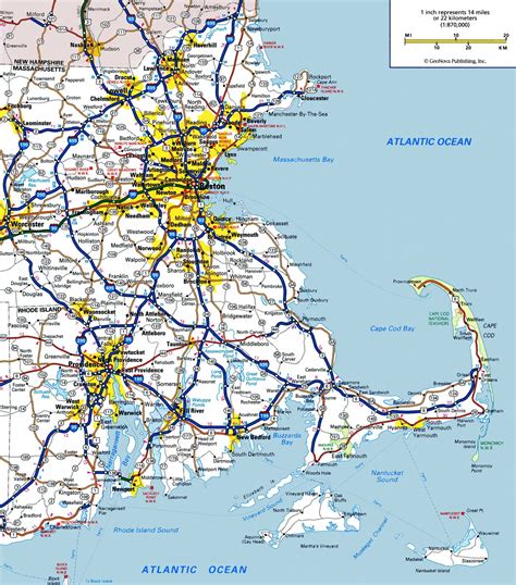 Map Of Eastern Massachusetts Map Massachusetts Map Massachusetts