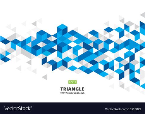 Abstract Blue Geometric Background With Polygonal Vector Image