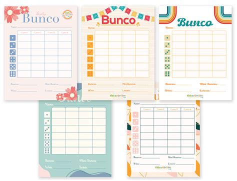 Make A Bunco Party Box With Free Printable Bunco Score Sheets Kids