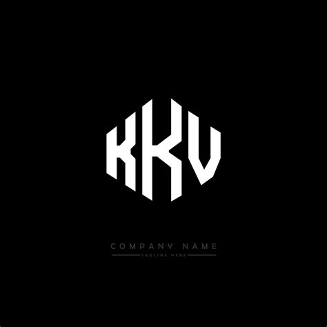 diseño de logotipo de letra kkv con forma de polígono Diseño de