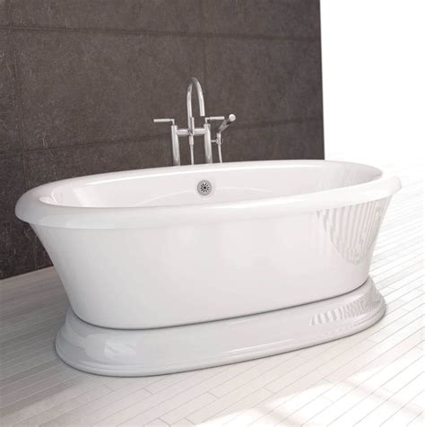 bainultra naos 6636 freestanding pedestal air jet bathtub for your modern bathroom free
