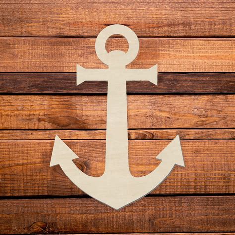 Anchor Silhouette - 2 Sizes - Unfinished Wood Co