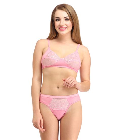 Buy Lady Silk Pink Bra Panty Sets Online At Best Prices In India