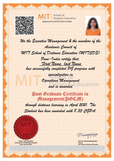 Course Sample Certificates