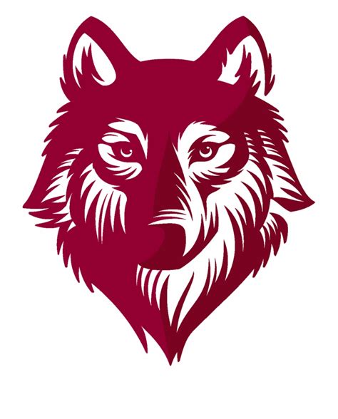Wolf Clipart Vector Red