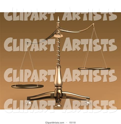 Brass Scales Of Justice Off Balance Symbolizing Injustice Clipart By