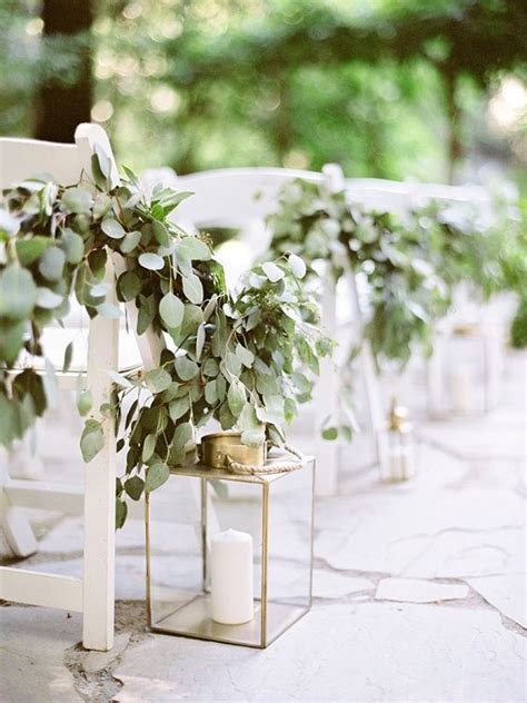 54 of 60 illuminate with bistro lights 40 Greenery Eucalyptus Wedding Decor Ideas | Deer Pearl ...