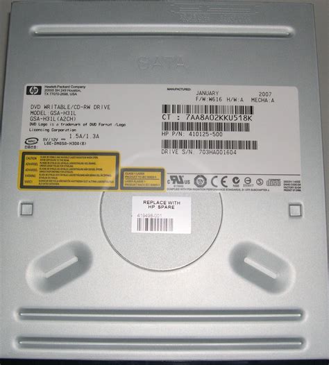 Jp サイズ Hp 5インチベイ内蔵dvdスーパーマルチドライブ 24倍速対応 Hp Dvd1270i パソコン・周辺機器