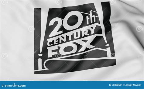 Close Up Of Waving Flag With Twentieth Century Fox Film Corporation