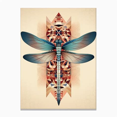 Dragonfly Geometric 10 Canvas Print By Dragonfly Dreams Fy