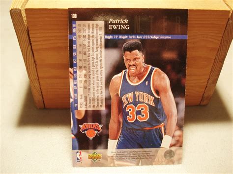 Patrick Ewing Basketball Card Nba Ewing Card Basketball New York
