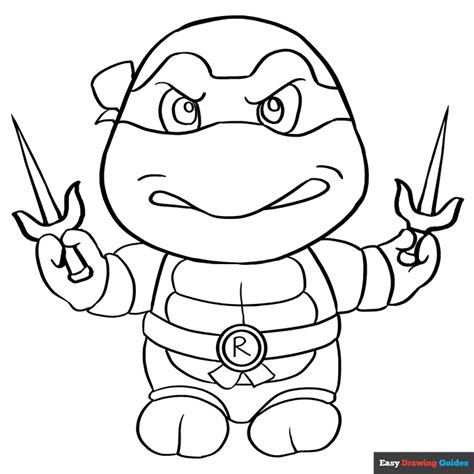 Teenage Mutant Ninja Turtles Coloring Pages Raphael At Getcolorings